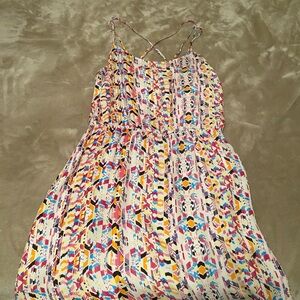 Park Silk Printed Racerback Dress